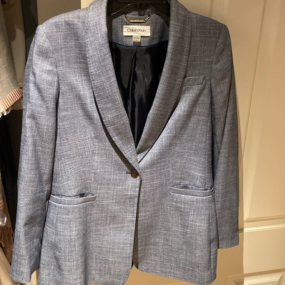 Blue Calvin Klein blazer size 10